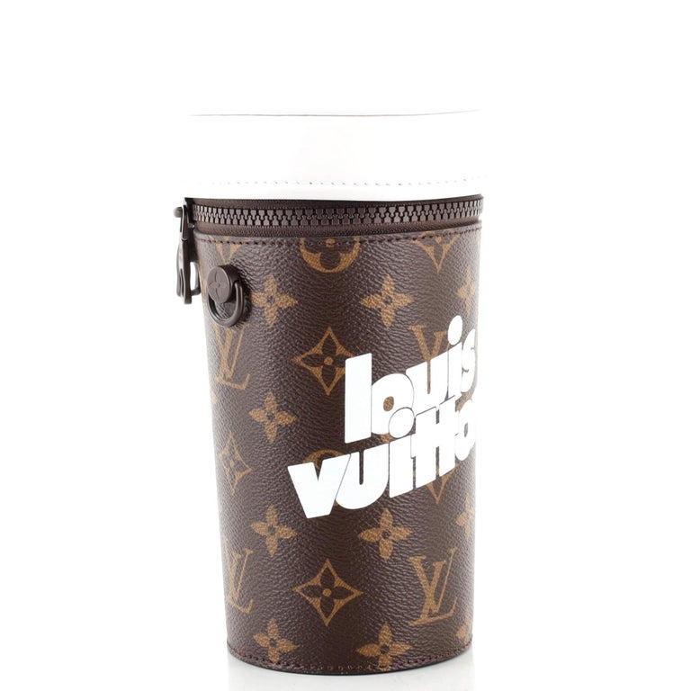 Authenticated used Louis Vuitton Louis Vuitton Coffee Cup Everyday LV Shoulder Bag Crossbody Monogram M80812 Brown White Hardware, Adult Unisex, Size