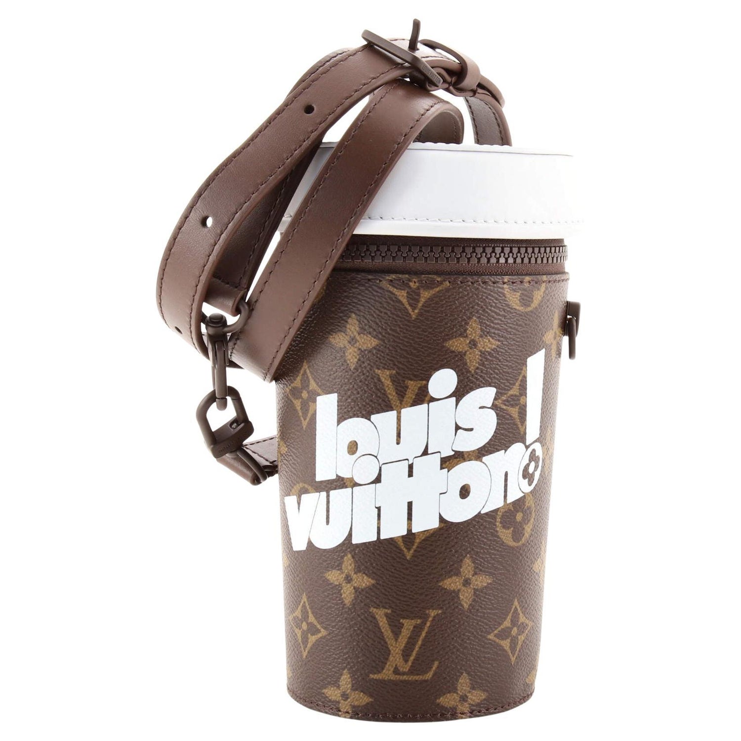 Louis Vuitton Crossbody 'LV' Monogram Coffee Cup Bag By Virgil Abloh at  1stDibs