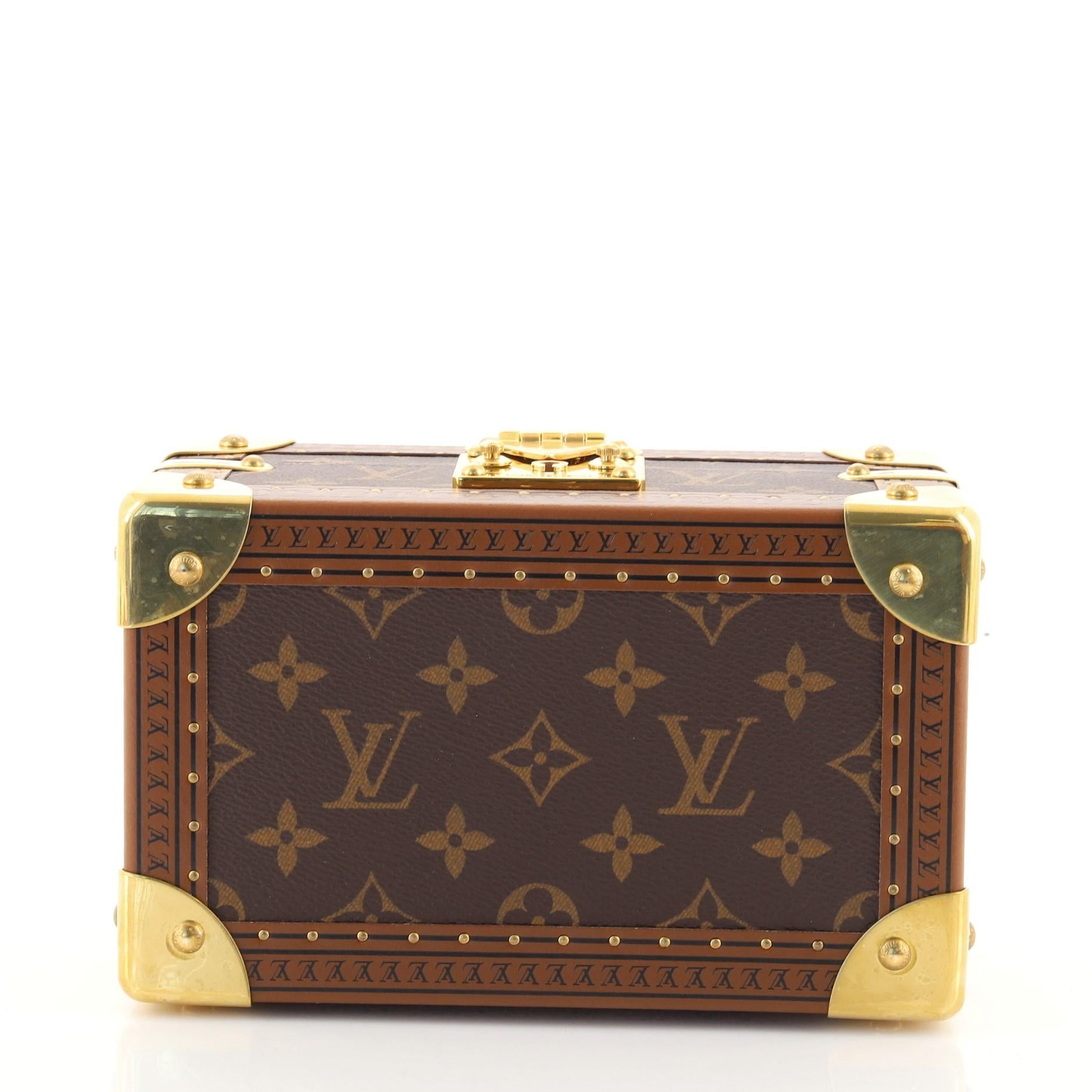 Brown Louis Vuitton Coffret Tresor Monogram Canvas 20