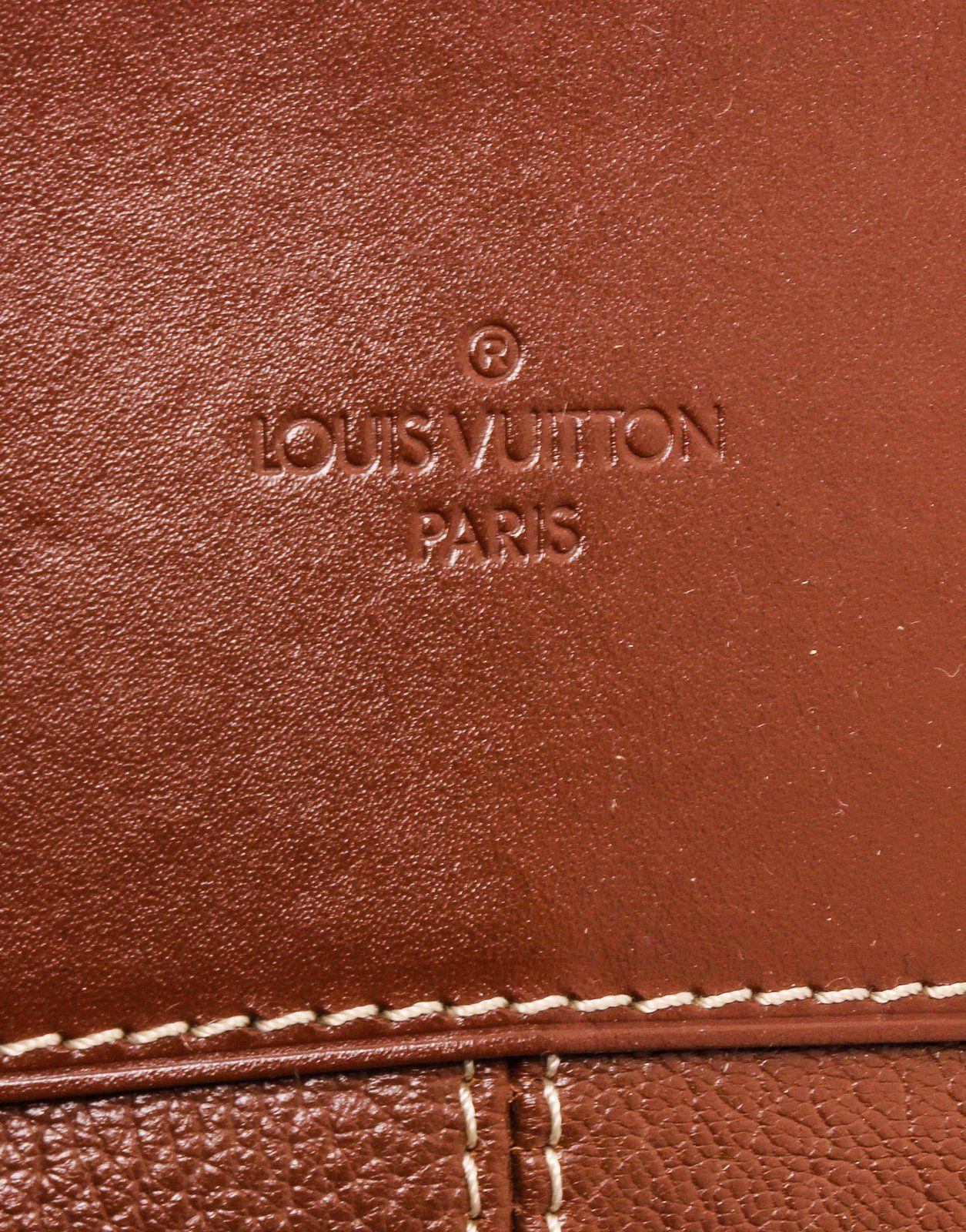 Women's Louis Vuitton Cognac Suhali Leather Lockit PM Bag