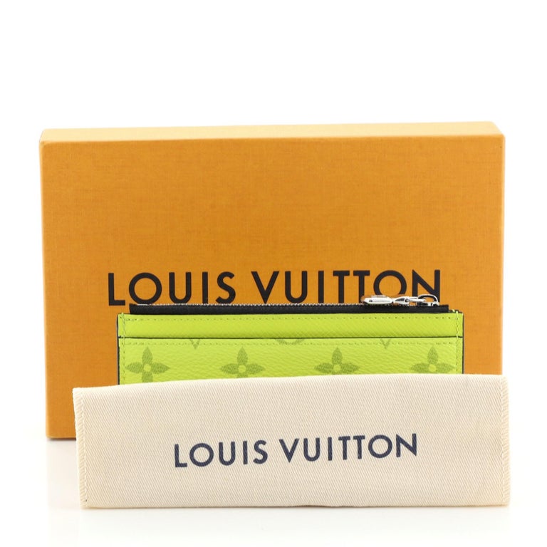Louis Vuitton Coin Card Holder Monogram Taigarama Yellow 1397461
