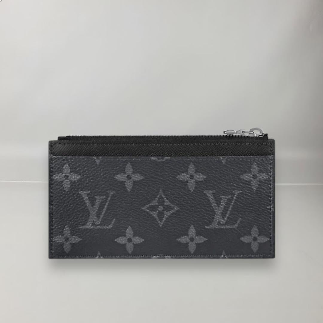 Louis Vuitton Coin purse and card holder Monogram Eclipse canvas  In New Condition For Sale In Nicosia, CY