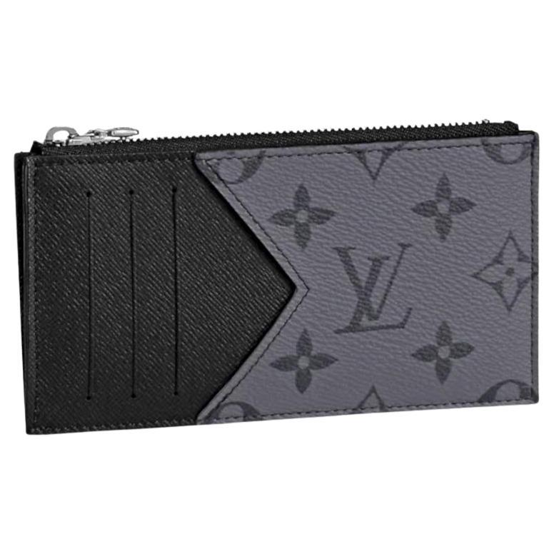 Louis Vuitton Coin purse and card holder Monogram Eclipse canvas  For Sale