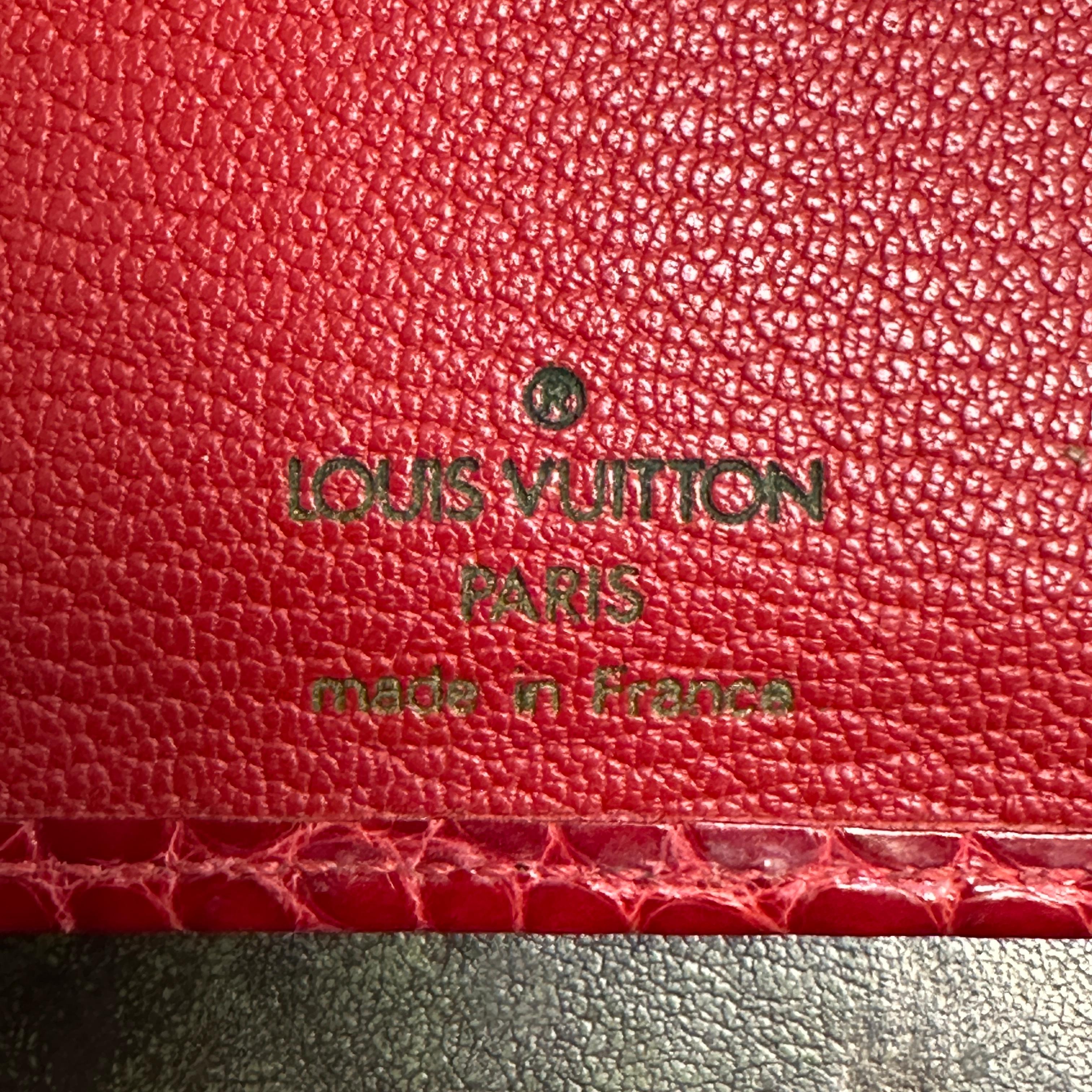 Louis Vuitton Collectable Rare Agenda Calendar Etui Red Crocodile Leather For Sale 2