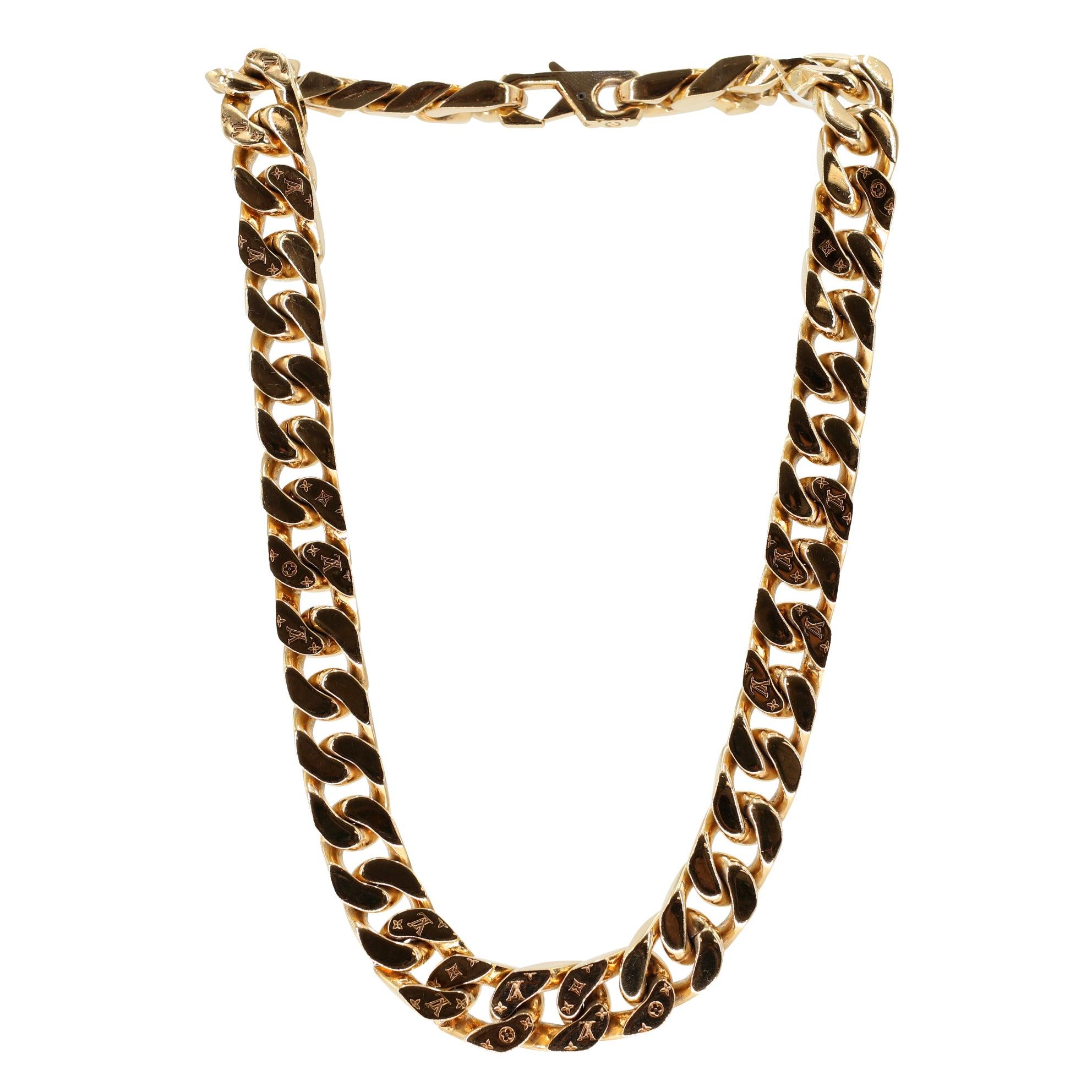Here is another beautiful creation by the world famous fashion house Louis Vuitton. Authentic jewelry.

Limited Edition Louis Vuitton necklace The Collier Chain Links, a Louis Vuitton favorite, has been updated with a glossy, vibrant finish. The