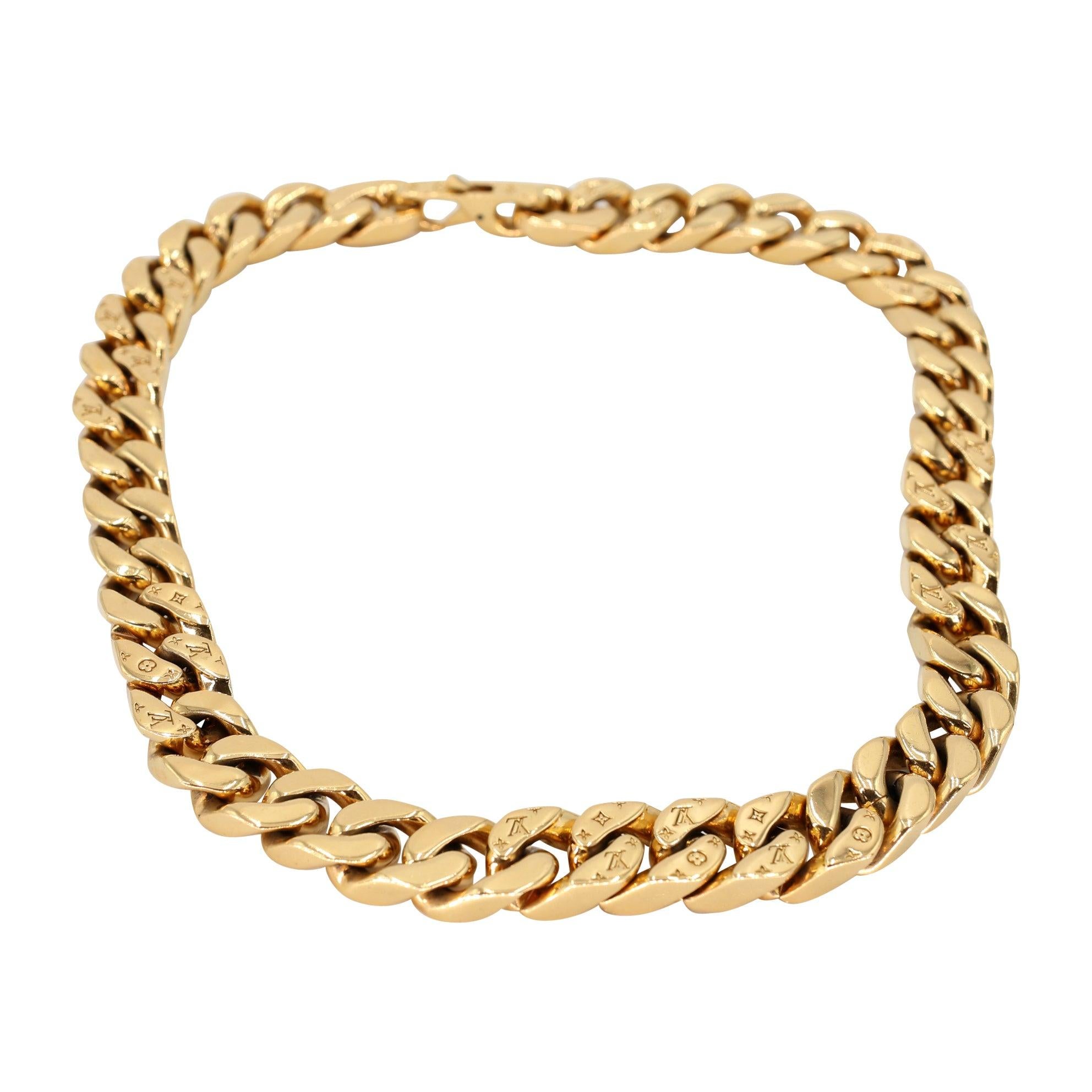 Women's or Men's Louis Vuitton Collier Chain Links Necklace Gold LV-J1101P-A002