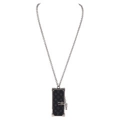 Louis Vuitton Collier DJ Truhe Monogramm Eclipse Halskette