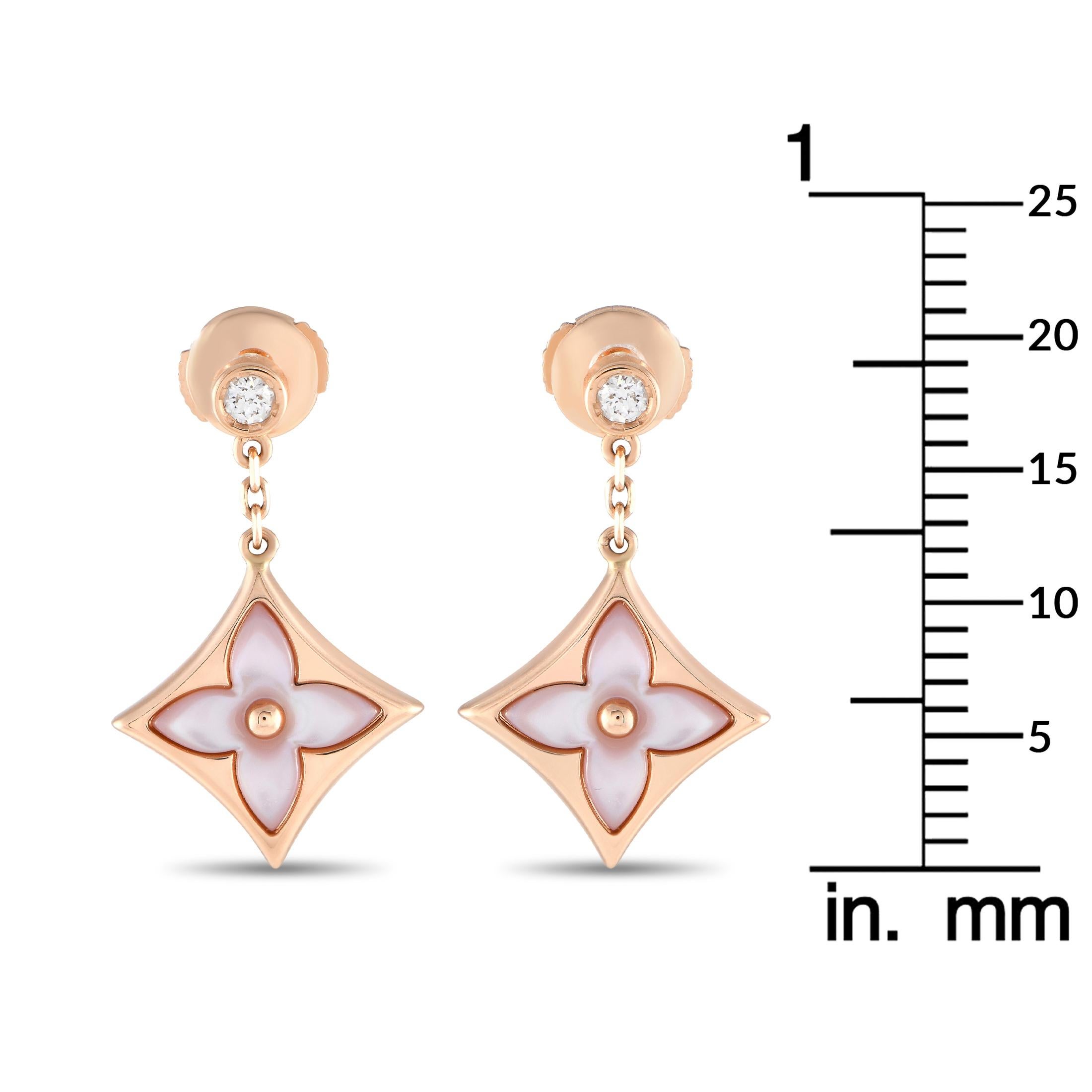 louis vuitton blossom long earrings