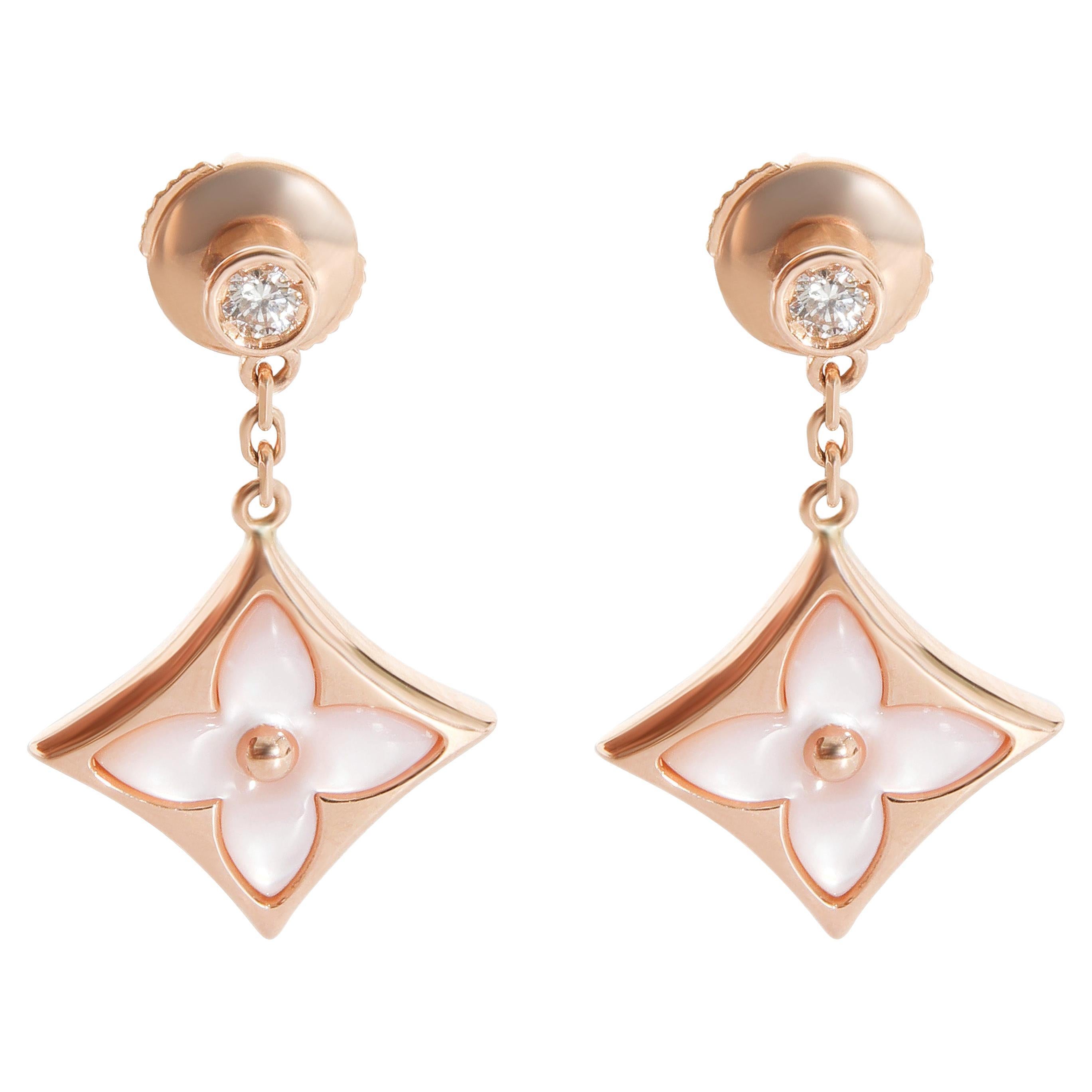 Louisette Stud Earrings with Enamel and Faux Pearls Gold/Silver