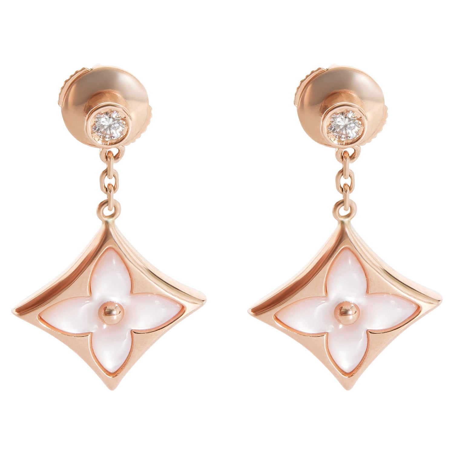 Louis Vuitton Star Blossom Earrings in 18K Rose Gold 0.4 CTW, myGemma, QA