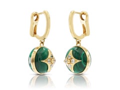 Louis Vuitton Color Blossom Malachite Dangle Earrings