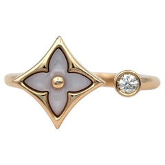 Louis Vuitton Color Blossom Mini Star Ring with Diamond in 18 Karat Rose Gold