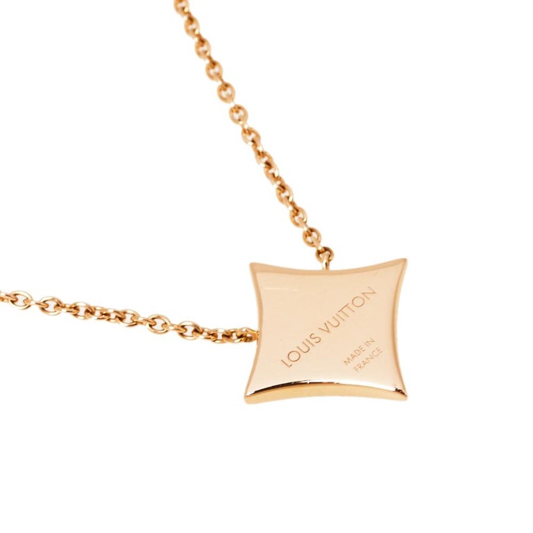 Louis Vuitton 18k Rose Gold and Mother of Pearl Color Blossom Necklace -  Yoogi's Closet