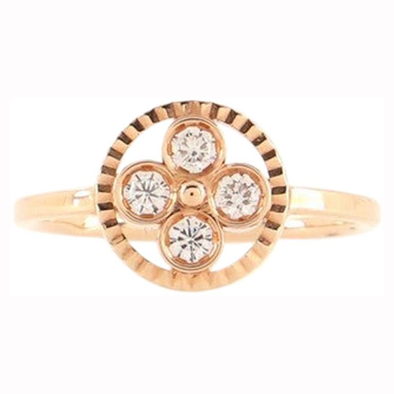 Louis Vuitton Color Sun Blossom Ring 18K Rose Gold and Diamond BB