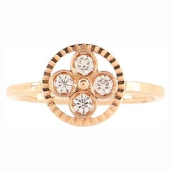 Louis Vuitton Color Blossom Mini Sun Ring, Pink Gold and Diamonds. Size 52