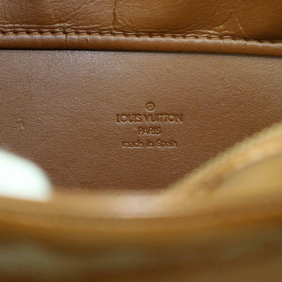 Louis Vuitton Columbus Copper Bronze Vernis Zip 870450 Brown Leather Tote For Sale 7