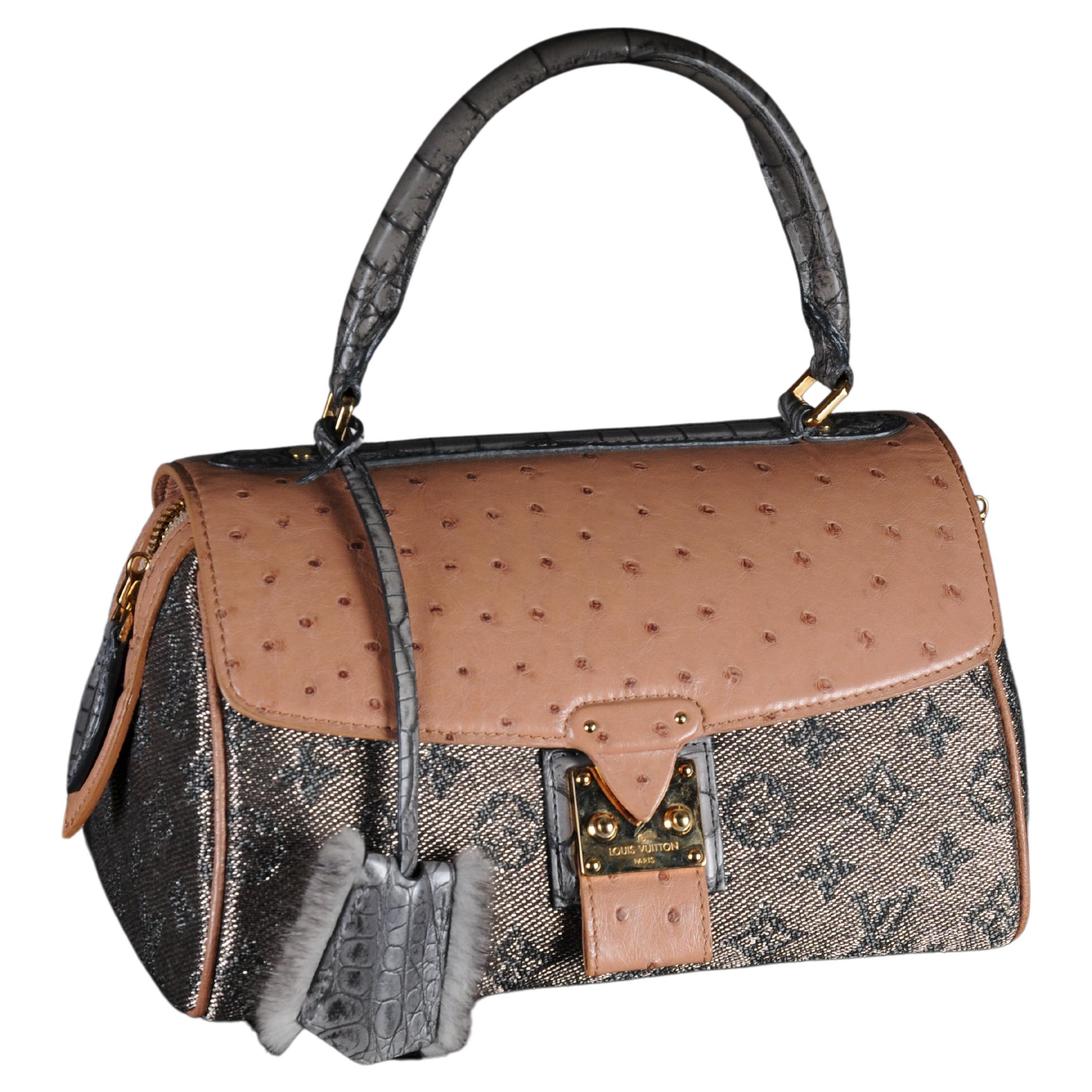Louis Vuitton Comédie Karussell  Top Handle bag ostrich leather For Sale