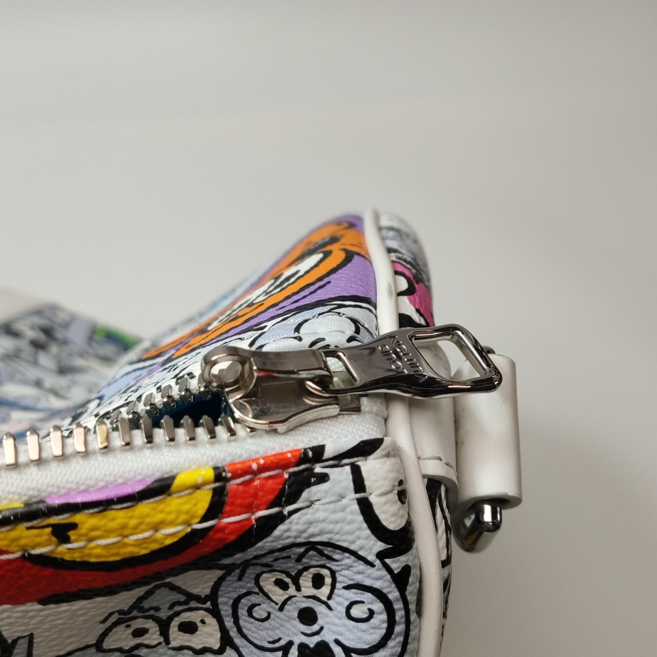 Sac de voyage Keepall 50 blanc multicolore Louis Vuitton en vente 9