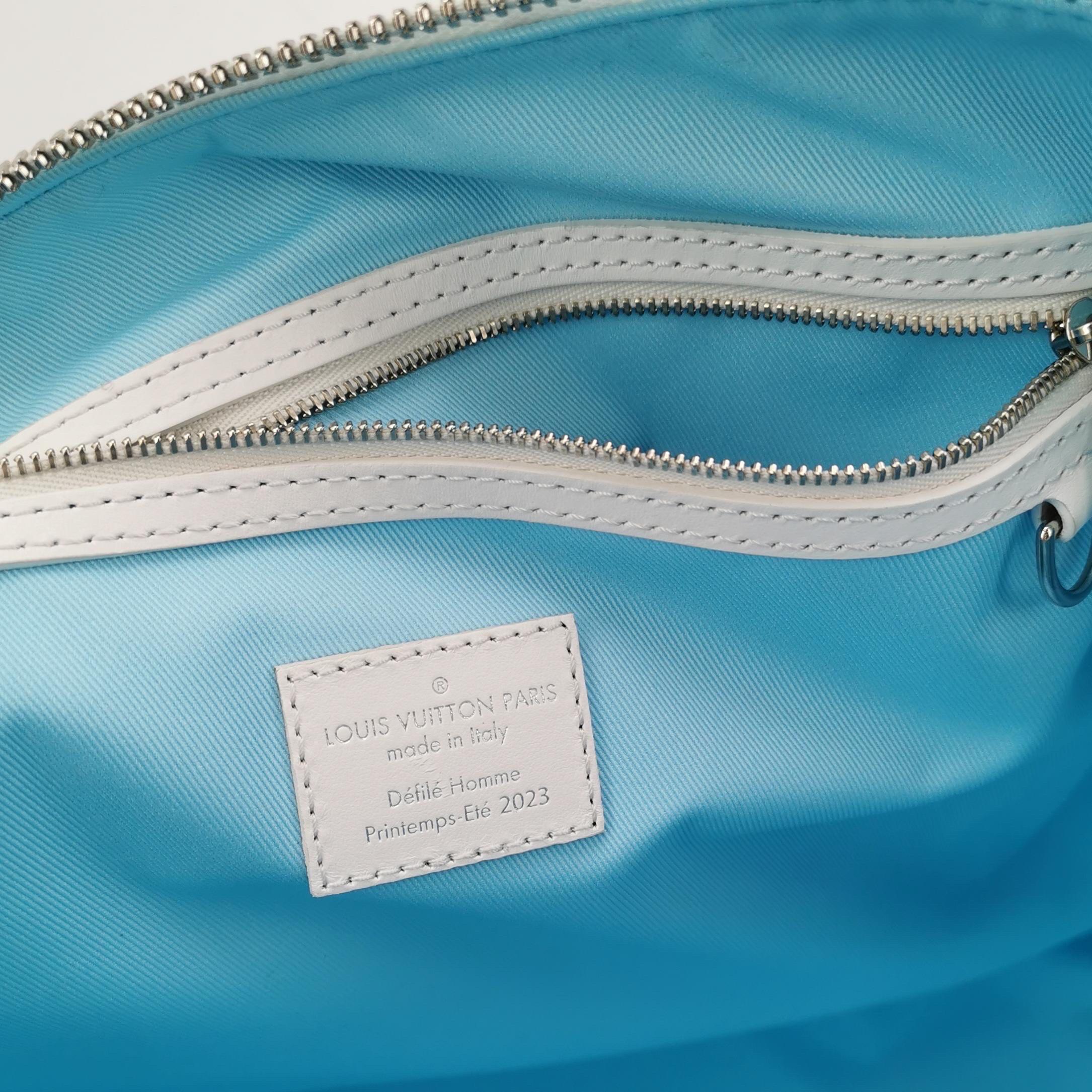 Sac de voyage Keepall 50 blanc multicolore Louis Vuitton en vente 1