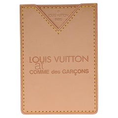 Louis Vuitton Comme Des Garcons Card Holder Vachetta Embossed Leather Tan Wallet