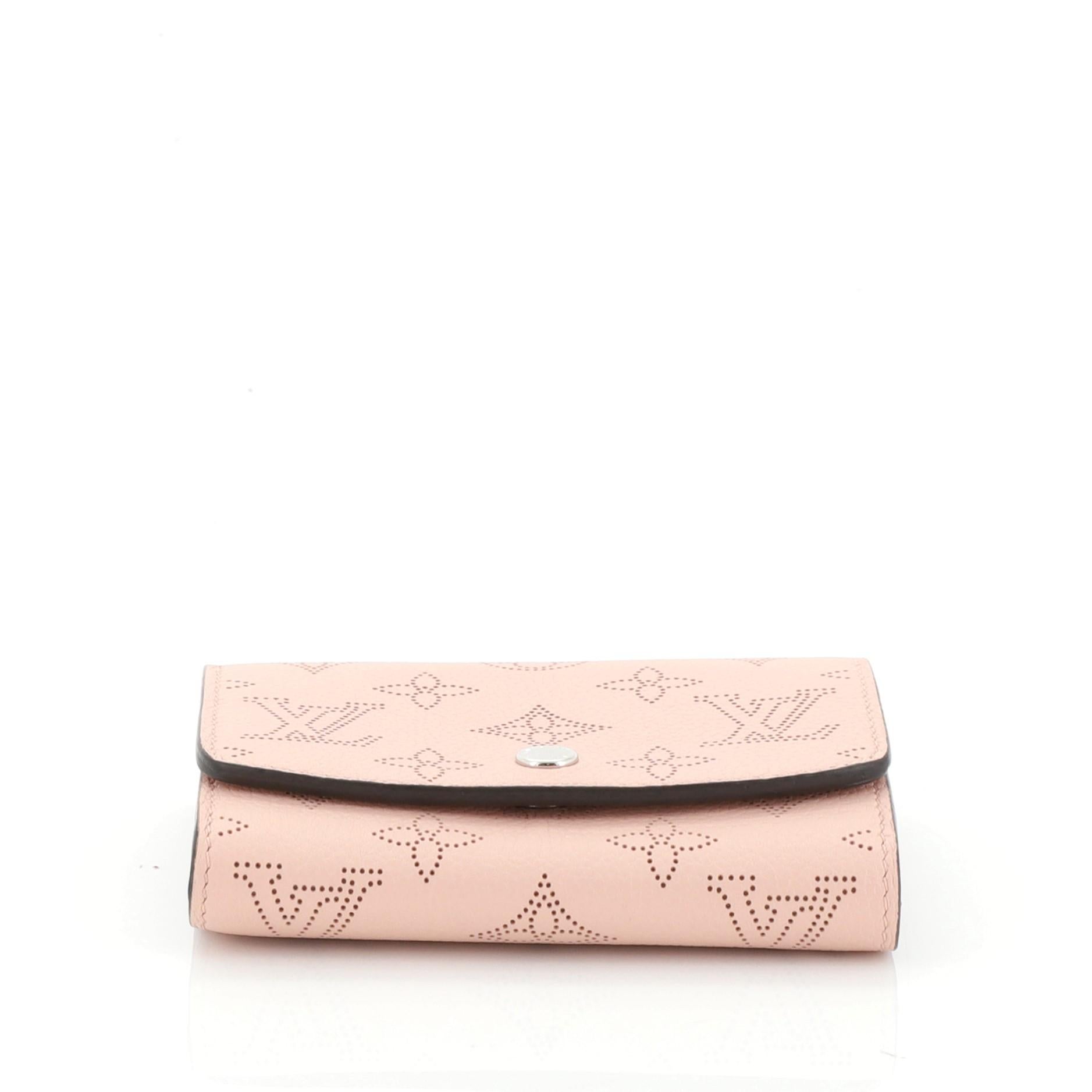 Louis Vuitton Compact Iris Wallet NM Mahina Leather In Good Condition In NY, NY