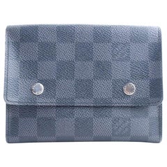 Vintage Louis Vuitton Compact Snap Modulable Wallet 22lr0307 Grey Black Canvas Clutch