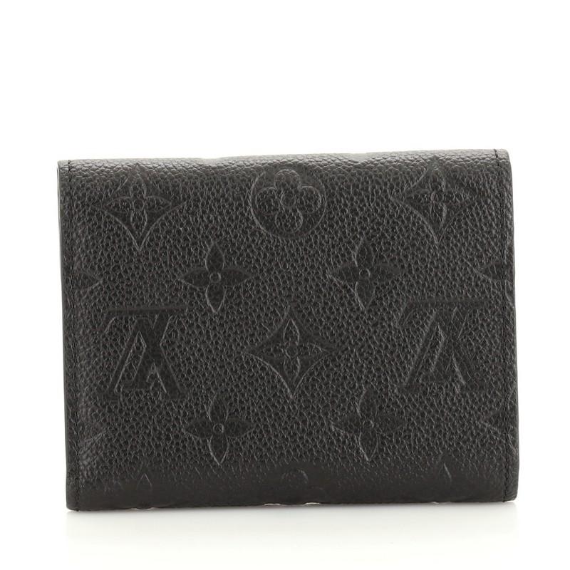 Black Louis Vuitton Compact Victorine Wallet Monogram Empreinte Leather