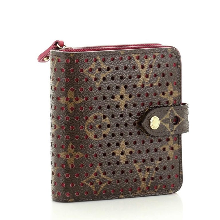 Louis Vuitton Green Monogram Canvas Perforated Zippy Compact