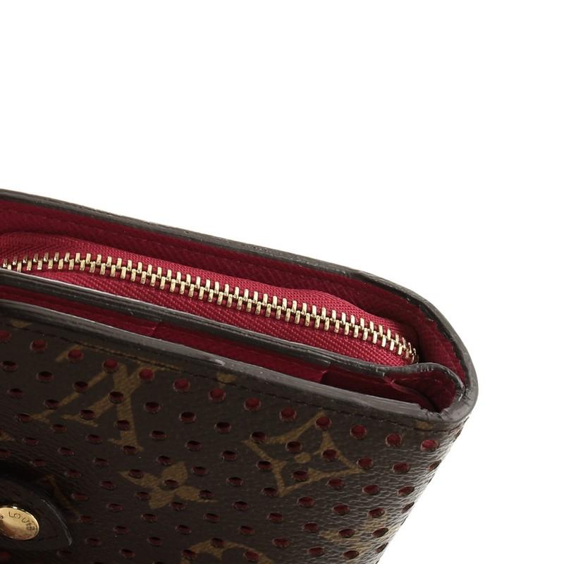 Louis Vuitton Compact Zip Wallet Perforated Monogram Canvas In Good Condition In NY, NY
