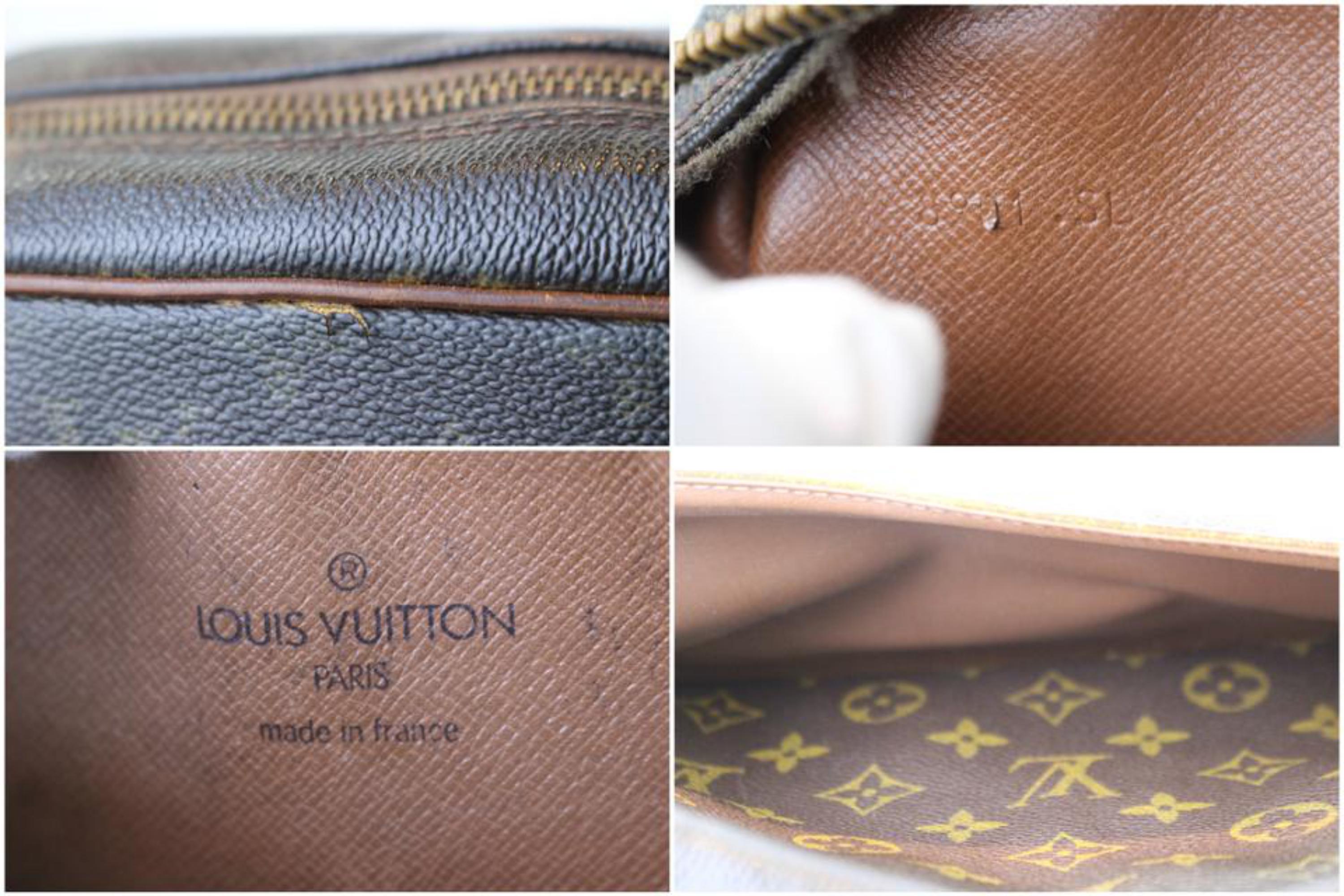 Gray Louis Vuitton Compiegne Monogram 8lj1111 Brown Coated Canvas Wristlet For Sale