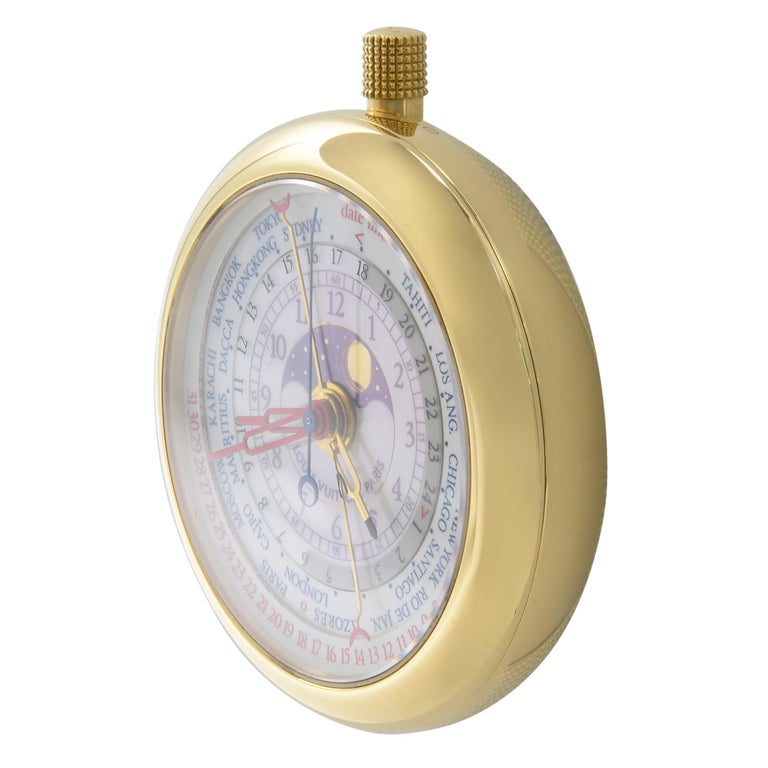 Louis Vuitton Complications 18 Karat Yellow Gold World Time Quartz Watch  2417349 at 1stDibs