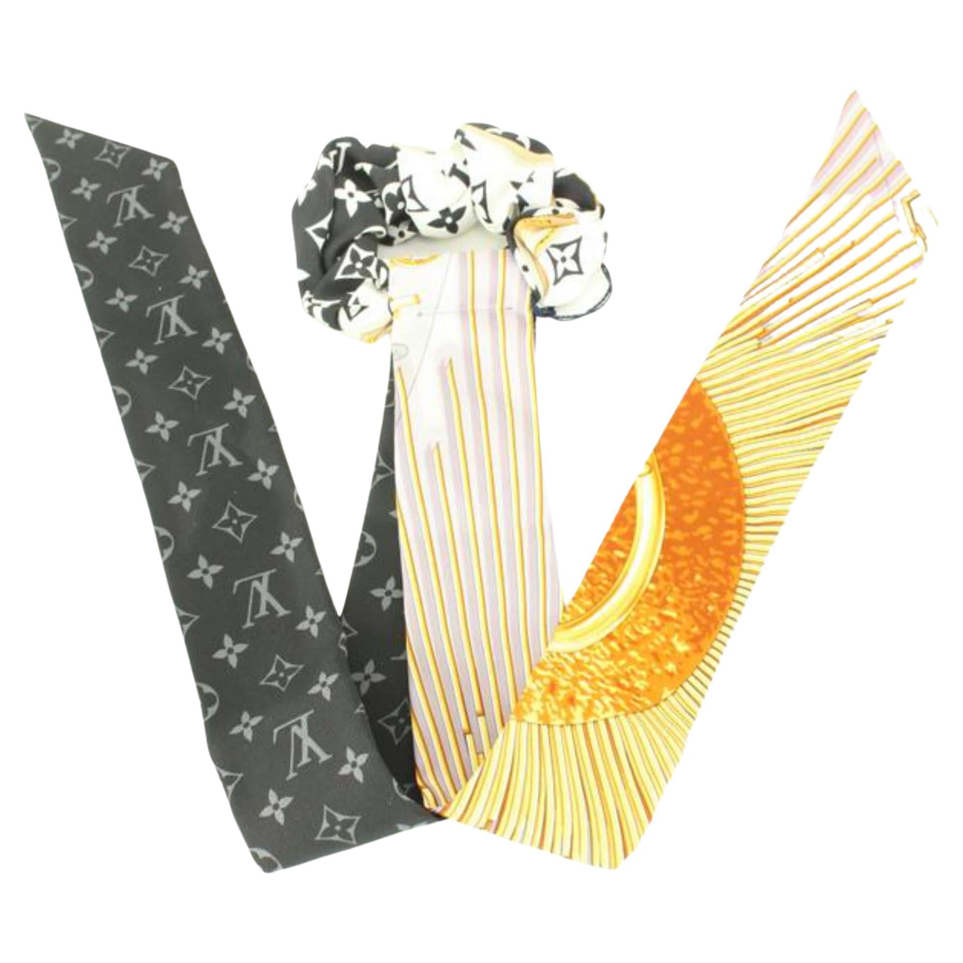 Louis Vuitton Tan and Black Chouchou Scrunchie