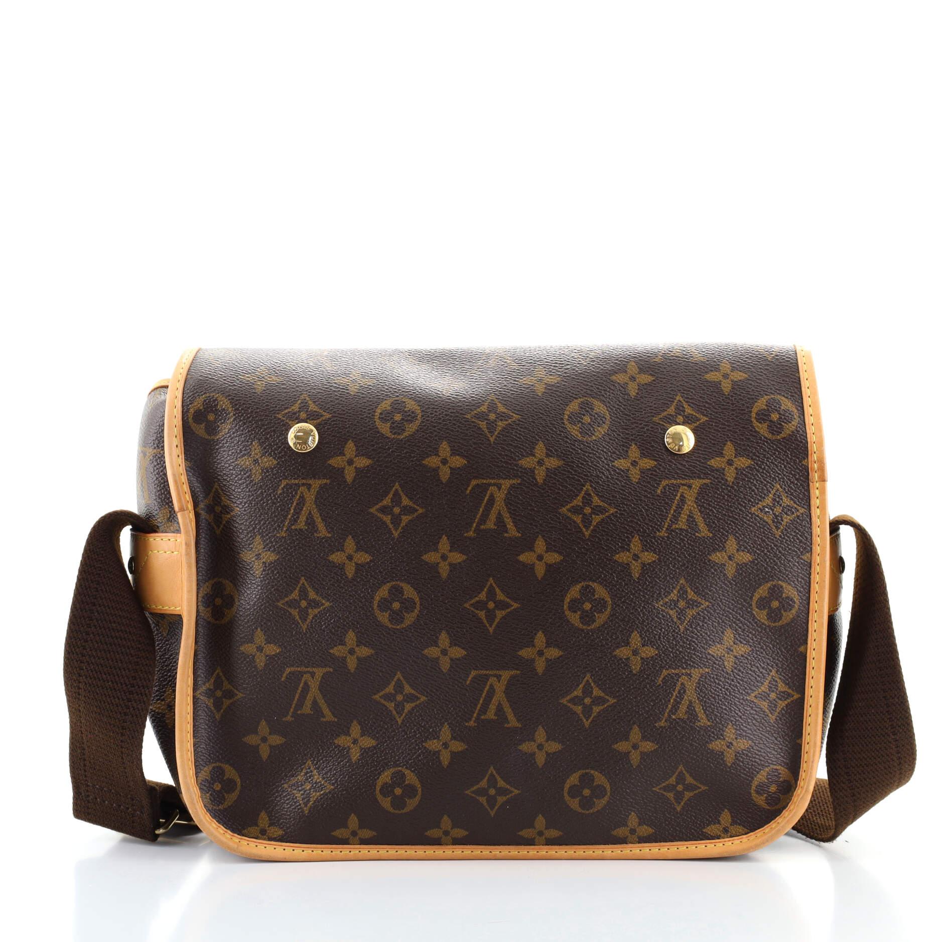 Messenger Bag von Louis Vuitton aus Segeltuch mit Monogramm PM (Schwarz)