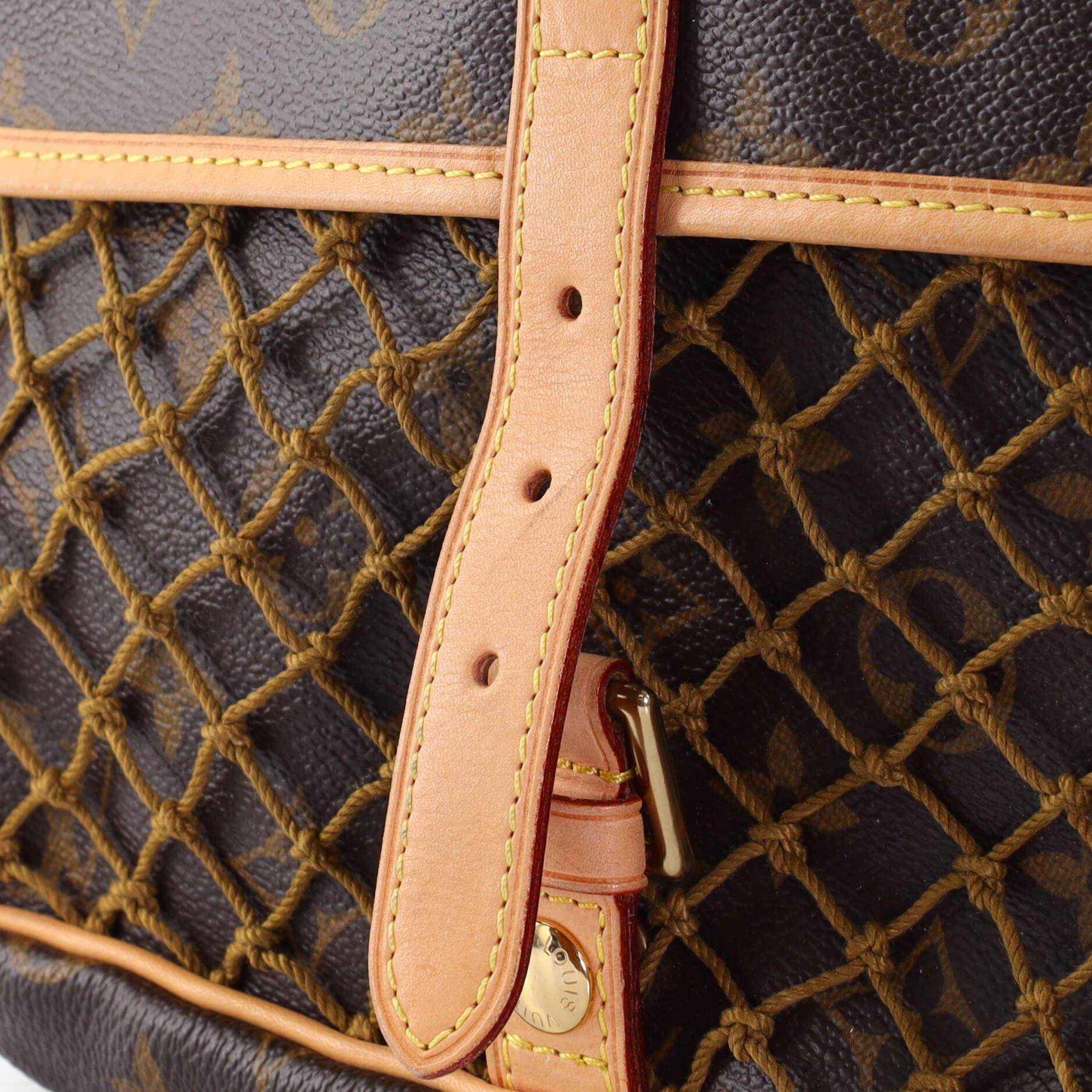 Messenger Bag von Louis Vuitton aus Segeltuch mit Monogramm PM 1