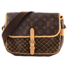 Messenger Bag von Louis Vuitton aus Segeltuch mit Monogramm PM