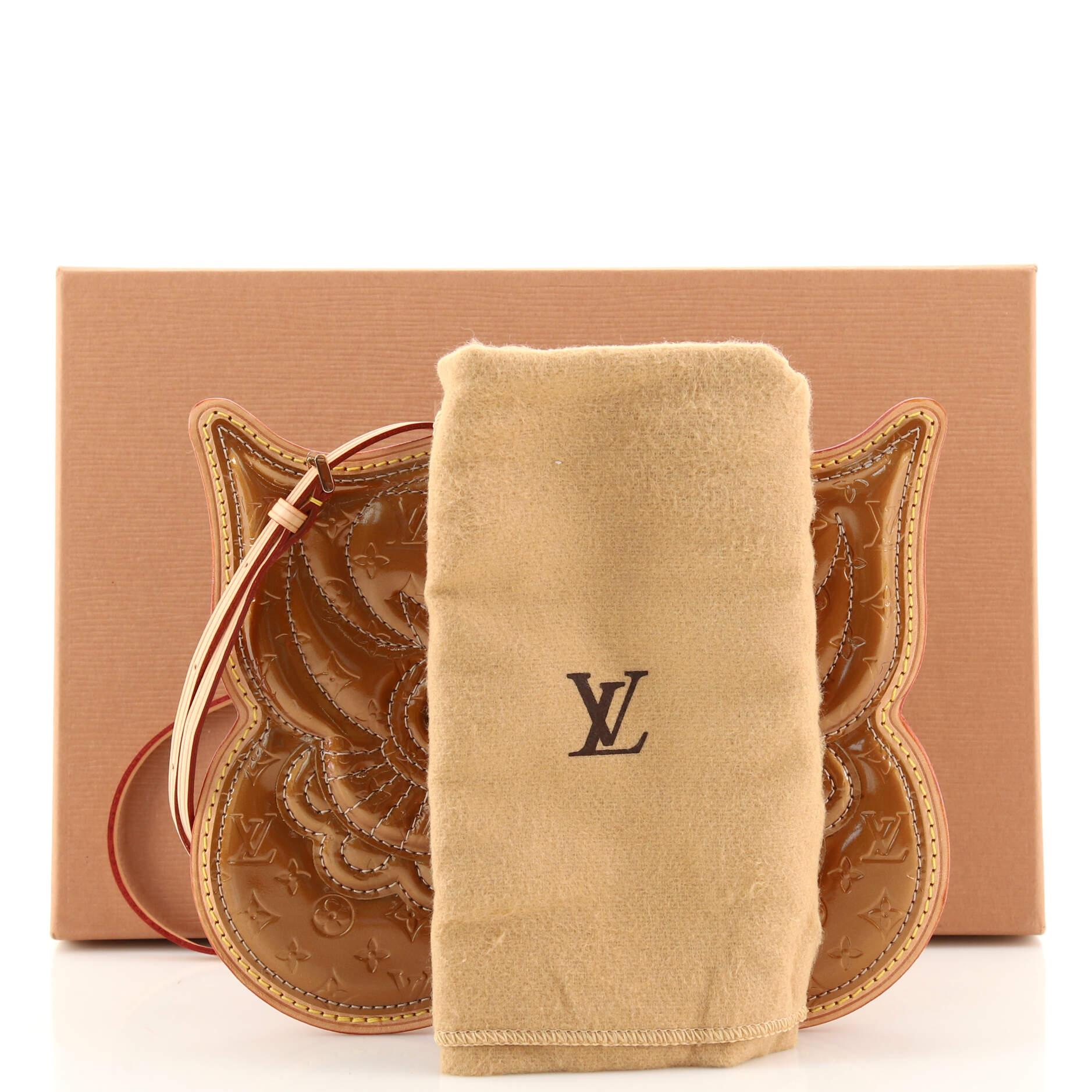 LOUIS VUITTON Pochette Felicie Owl Monogram Chain Crossbody Bag Brown