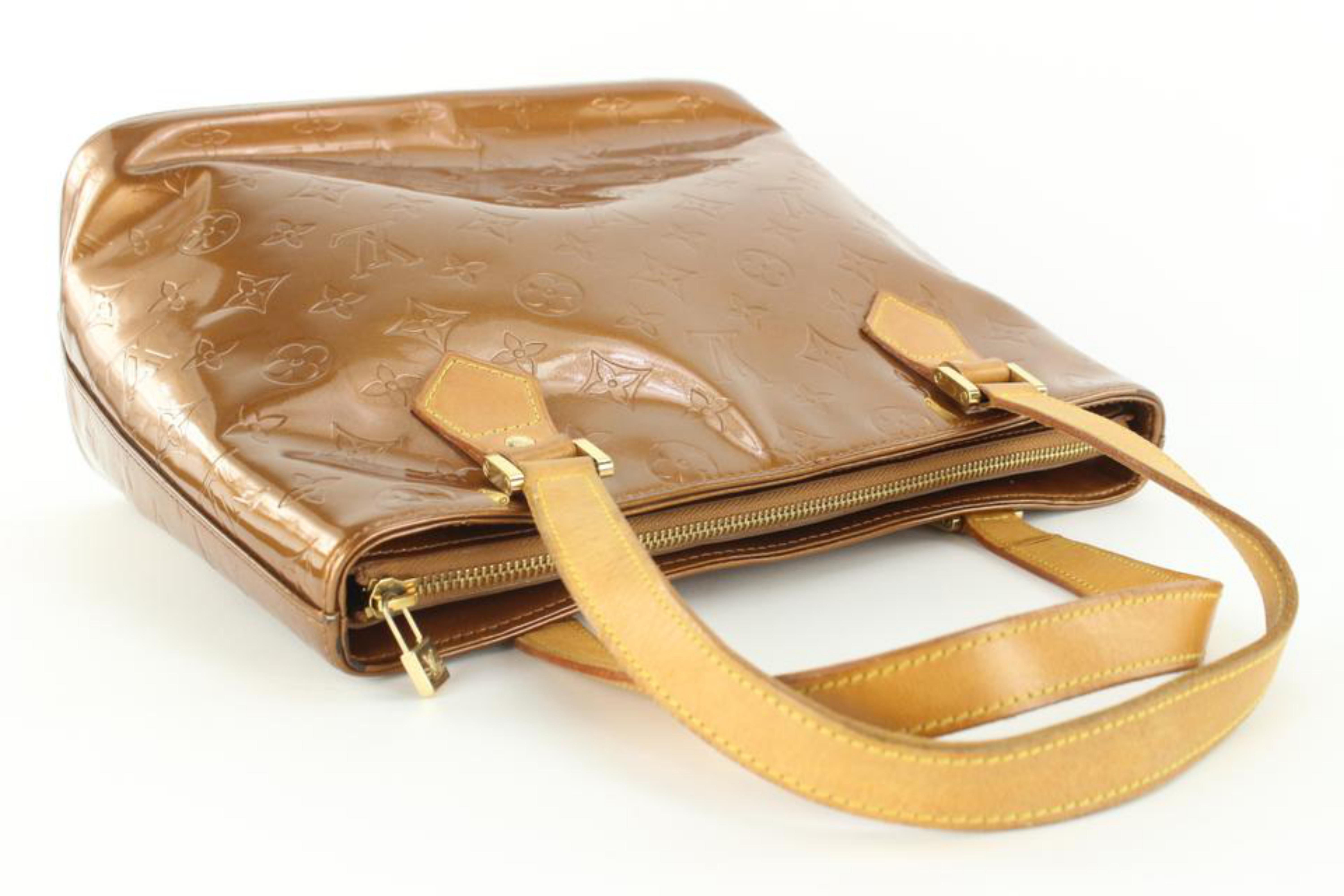 Louis Vuitton Copper Bronze Monogram Vernis Houston Zip Shoulder Bag 2LVJ1021 1