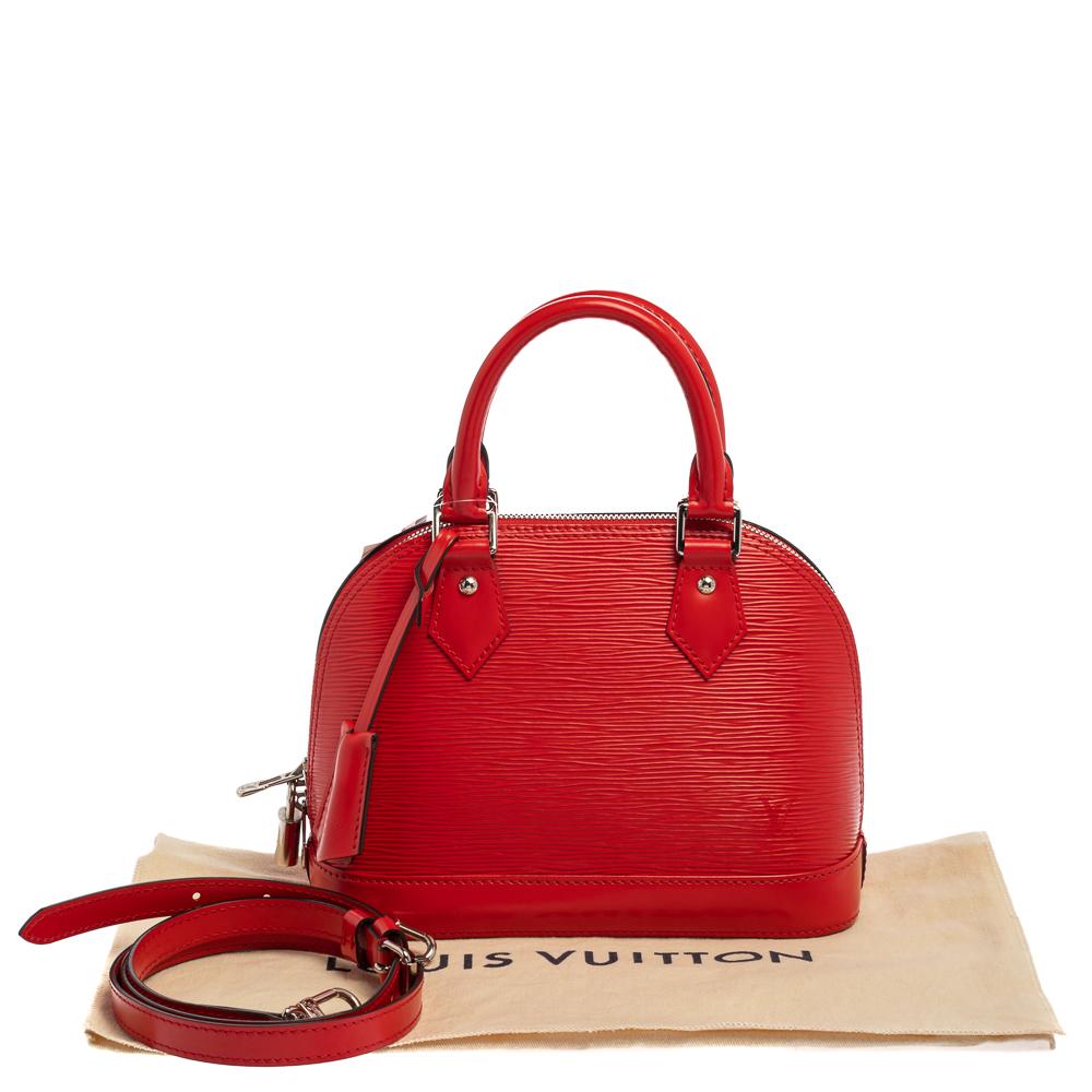Louis Vuitton Coquelicot Epi Leather Alma BB Bag 6