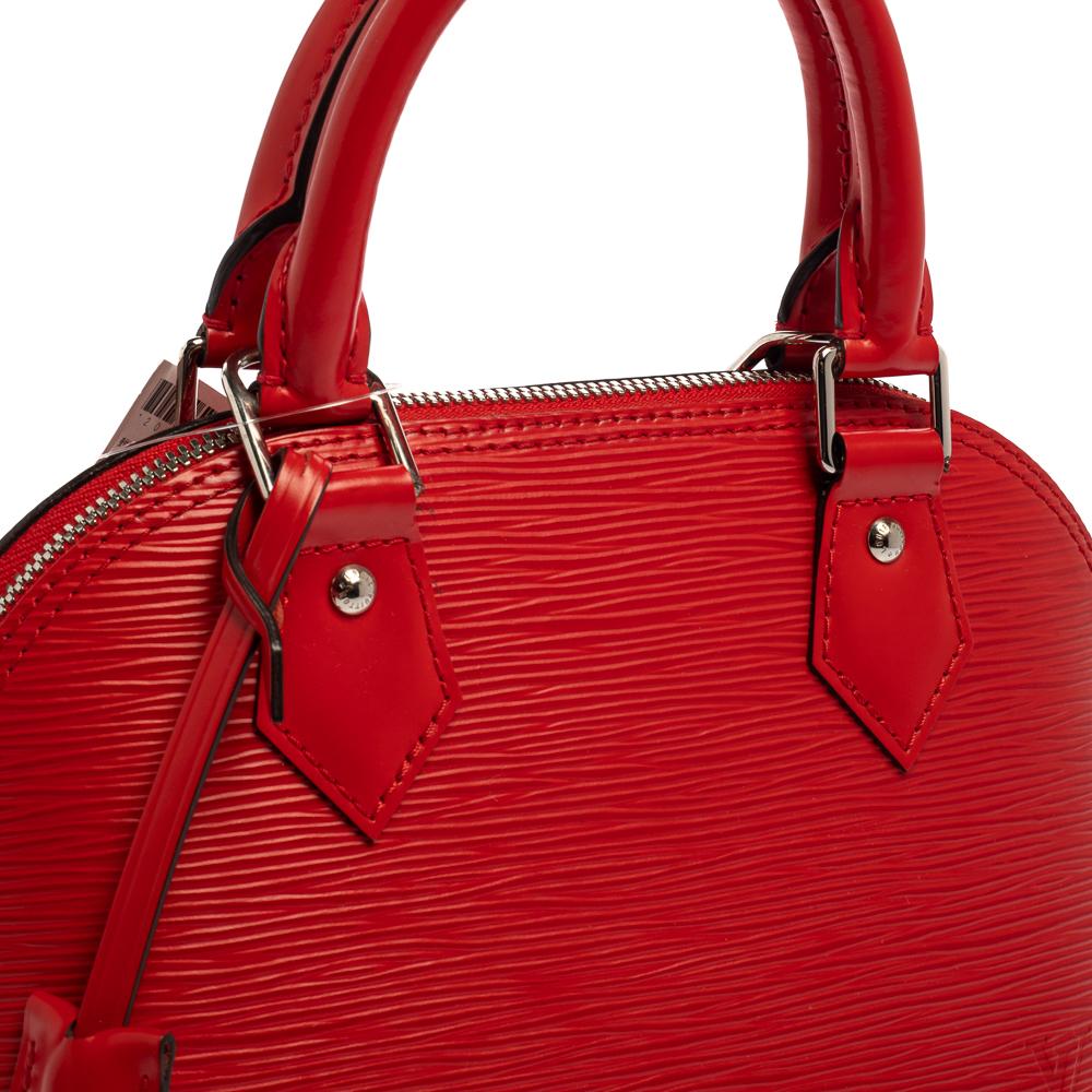 Louis Vuitton Coquelicot Epi Leather Alma BB Bag 4
