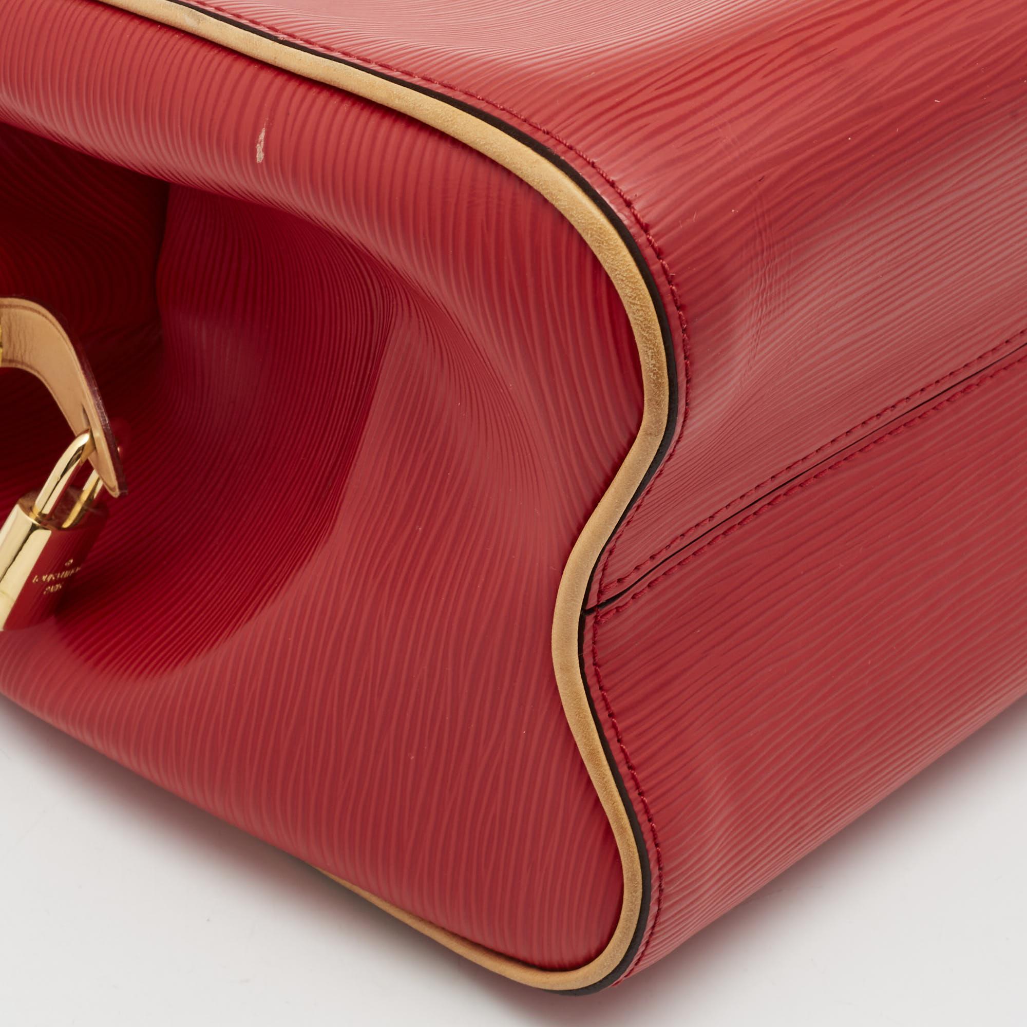 Louis Vuitton Coquelicot Epi Leather Doc PM Bag 10