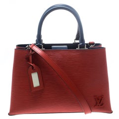 Louis Vuitton Coquelicot Epi Leather Kleber MM Bag