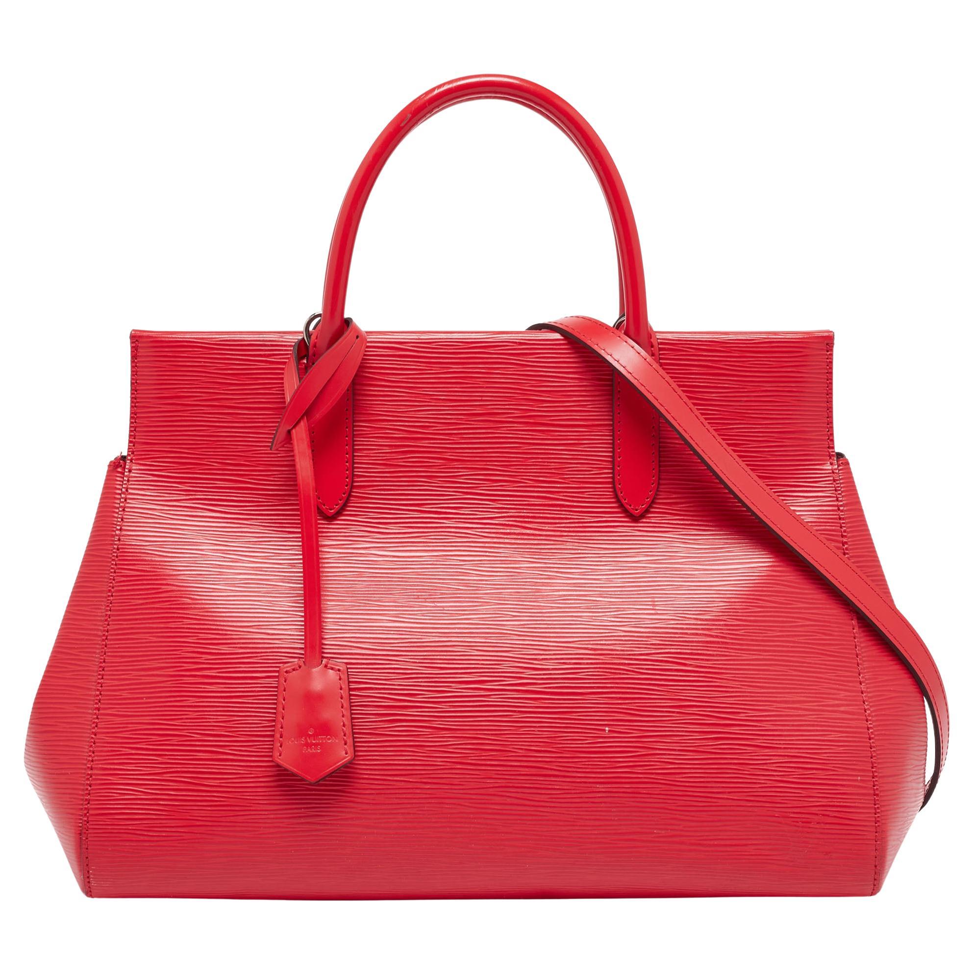 LOUIS VUITTON Bag in Cherry Soft Grained Calf Leather and Velvet Kid