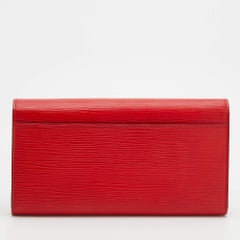 Louis Vuitton Coquelicot Epi Leather Sarah Wallet