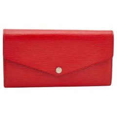 Louis Vuitton Coquelicot Epi Leather Sarah Wallet