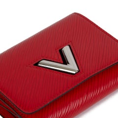 Louis Vuitton COQUELICOT EPI LEATHER TWIST COMPACT WALLET