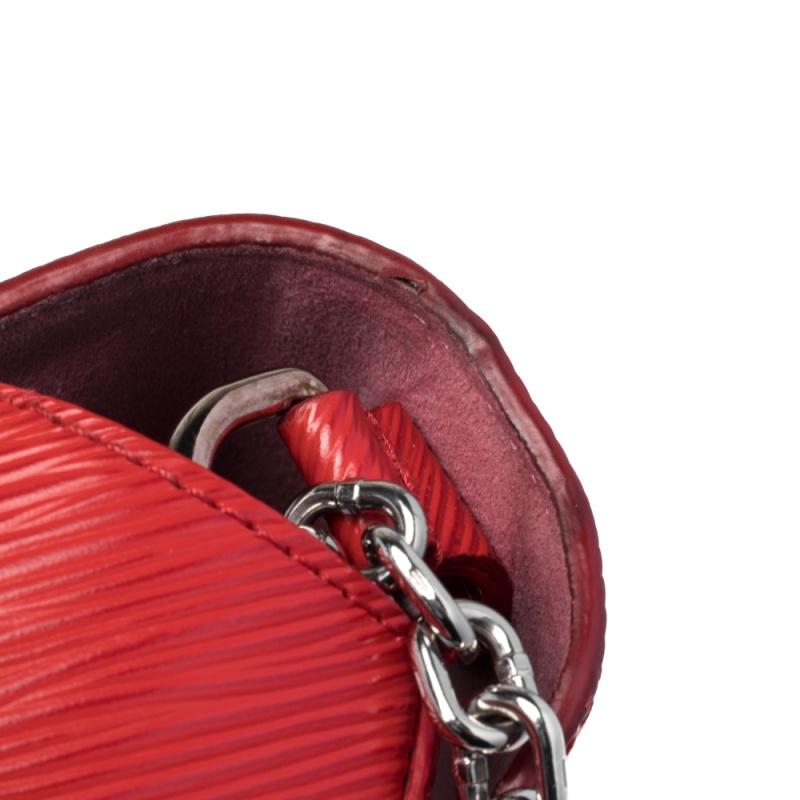 Louis Vuitton Coquelicot Epi Leather Twist MM Bag 7