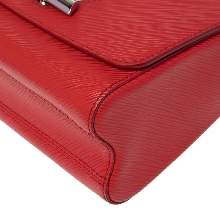 Louis Vuitton Coquelicot Epi Leather Twist MM Bag For Sale 2