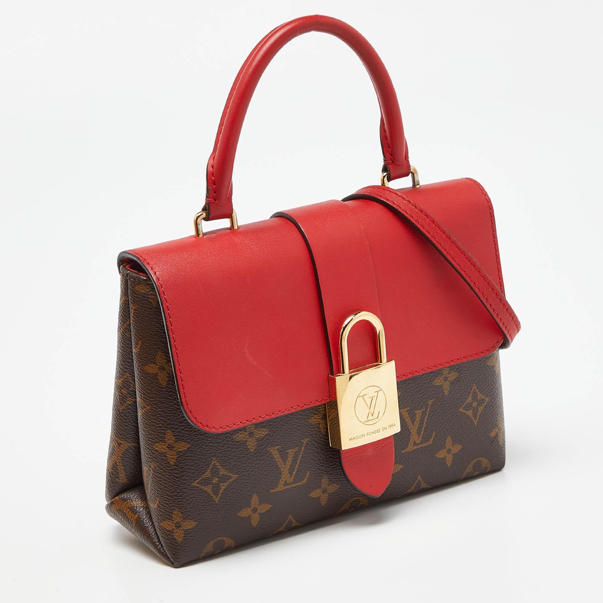 Rouge Louis Vuitton Coquelicot Monogram Canvas Locky BB Bag