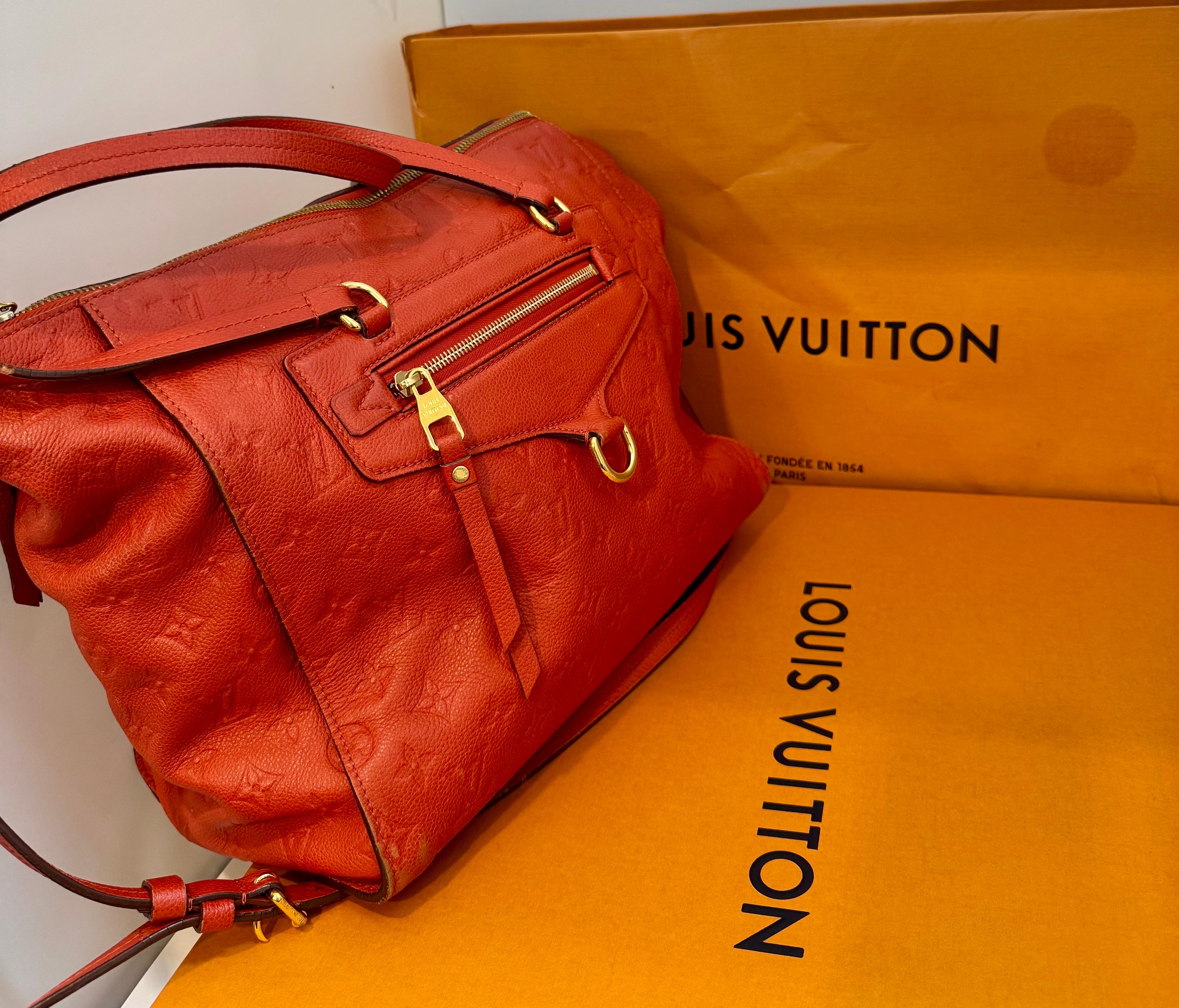 Louis Vuitton Coral Empreinte Leather Lumineuse PM , Monogram with Box and Bag Excellent état - En vente à New York, NY