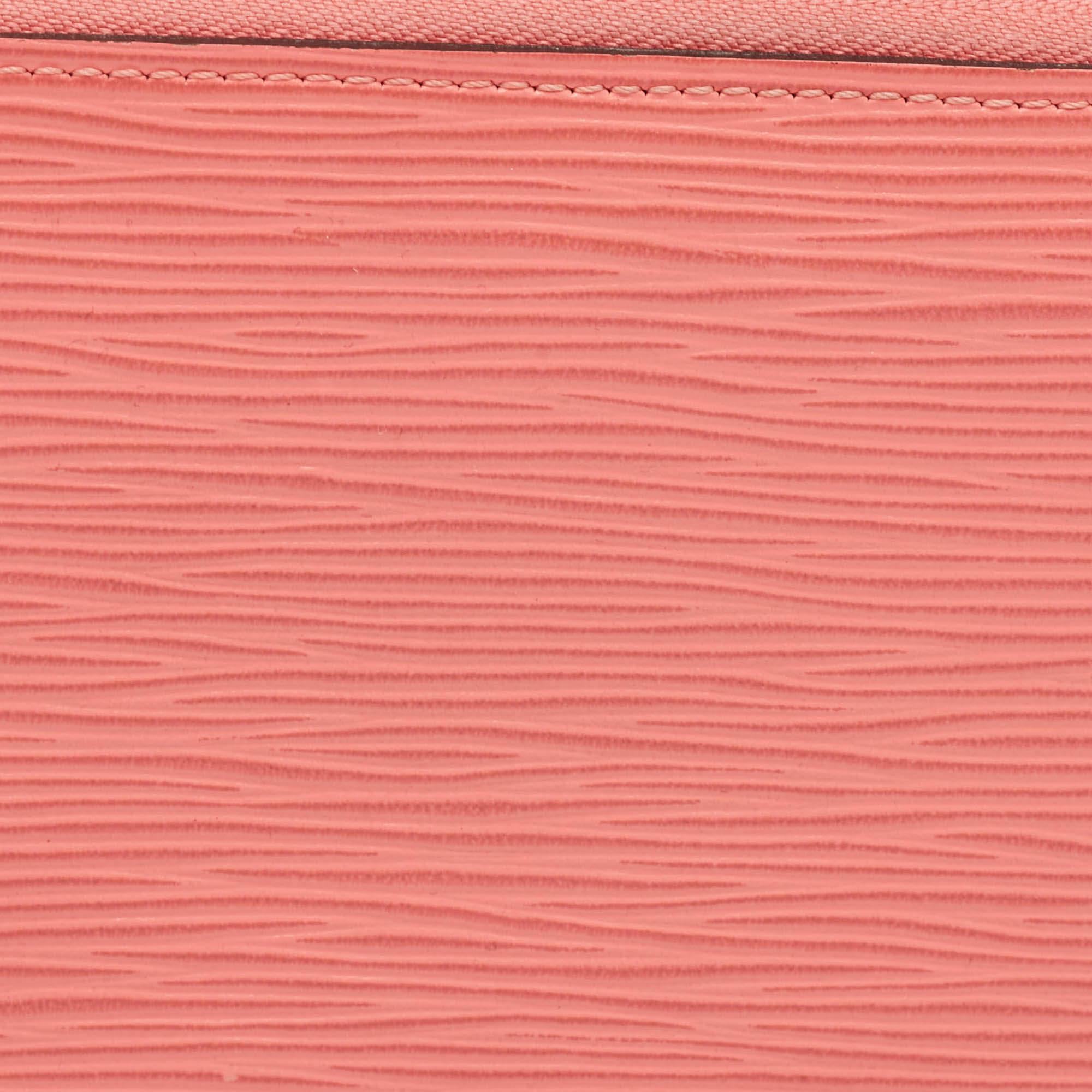Pink Louis Vuitton Coral Epi Leather Zippy Wallet For Sale
